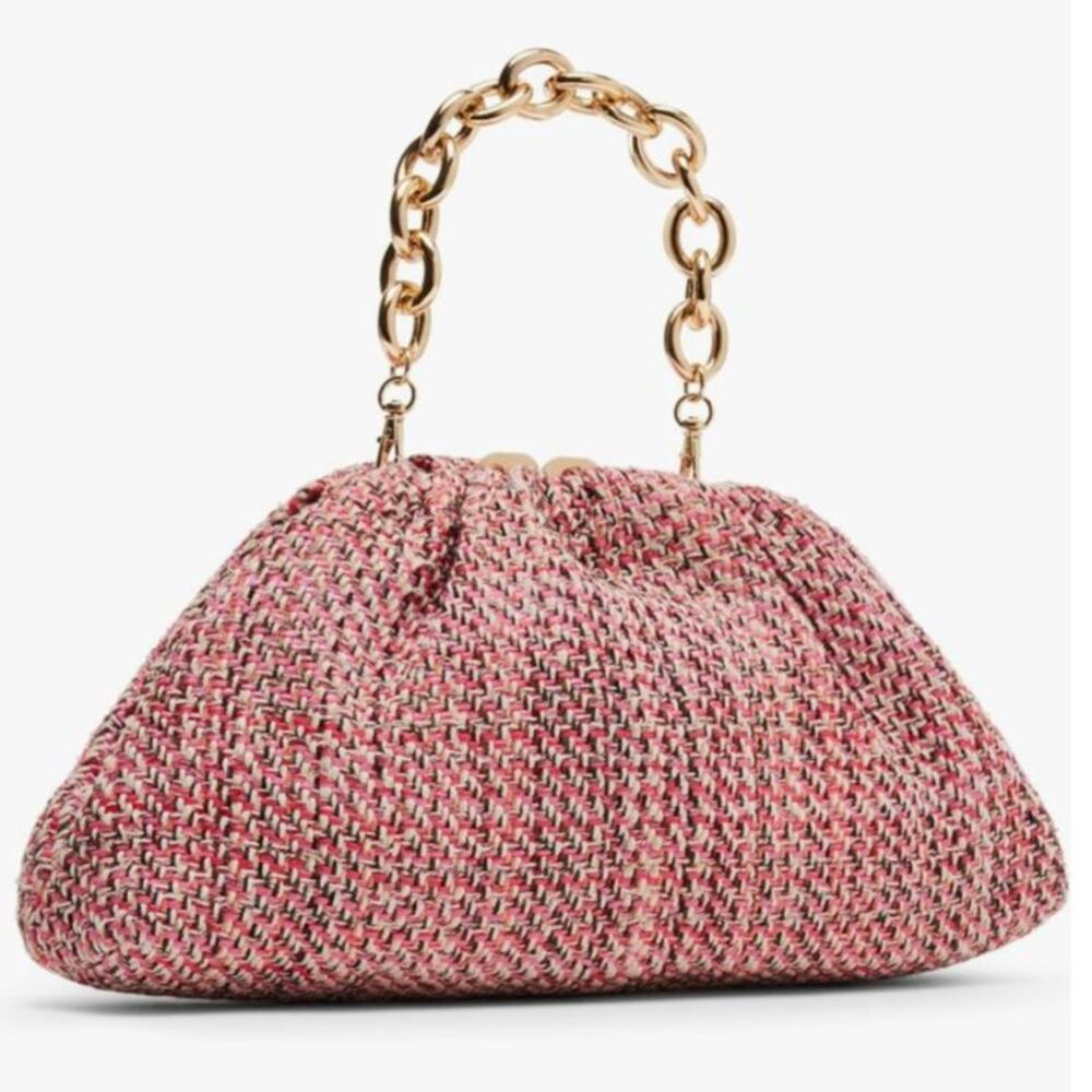 Steve Madden Bcerul Woven Clutch Bag Purse Hold Hardware Multicolor